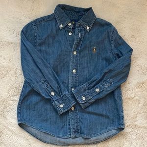 Toddler boy Ralph Lauren denim button down